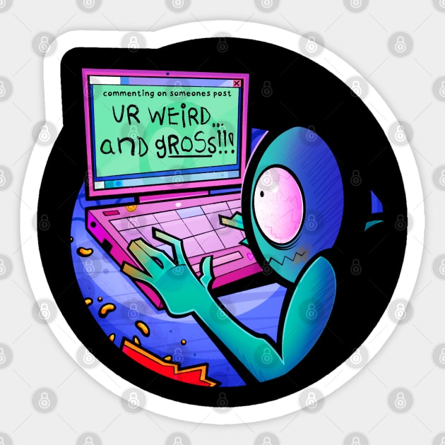 INTERWEB TROLL2.0 Sticker by ALEXANDERDESADE